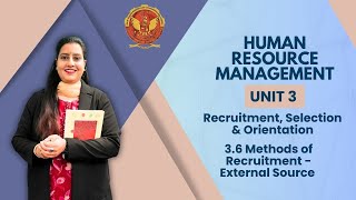 36 Methods of Recruitment  External Source  MBA205 [upl. by Pernick]