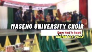 KENYA NCHI YA AMANI by MASENO UNIVERSITY CHOIR at TUM KUPAA MUSIC FESTIVAL 2024 [upl. by Euqinehs]