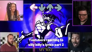 Youtubers react to silly billys lyrics part 2 [upl. by Aiyot]