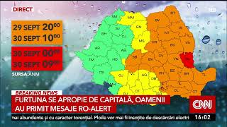 Mesaj ROAlert în București și Ilfov fenomene meteo extreme repetitive inclusiv pe timpul nopți [upl. by Aerol886]