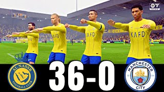 FIFA 24  RONALDO MESSI MBAPPE amp NEYMAR  ALL STARS  AL NASSR 36  0 MANCHESTER CITY [upl. by Bohner]