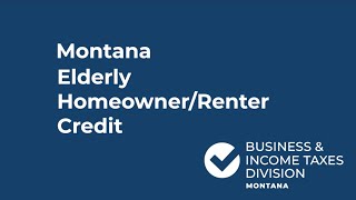 MT Elderly HomeownerRenter Credit Webinar [upl. by Ymot]