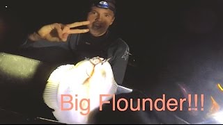 Huge Flounder Spearing  Flounder Catch N Cook [upl. by Atnoek]