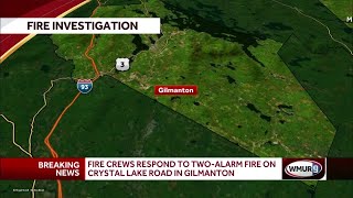 Crews respond to fire in Gilmanton [upl. by Rehtae285]