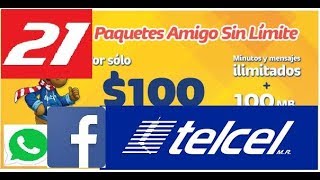 Cómo Activar en TELCEL el Paquete Amigo Sin Límite OJO CON 100 YA SÓLO DURA 15 DÍAS JUNIO 2020 [upl. by Yenaled110]