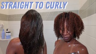 DETOX AND REVERT Straight to curly hair with Adwoa Beauty [upl. by Kasper]