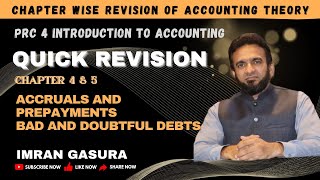 Chapter 4  5 Accrual and Prepayments amp Bad and Doubtful Debts PRC 4 Quick Revision [upl. by Ayamahs]