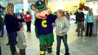 Chuck E dancing with coworker Kristin Crandall at MDAs Muscle Walk [upl. by Fendig]