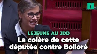 La colère dune députée écologiste contre Vincent Bolloré après la nomination de Lejeune au JDD [upl. by Ahsitauq553]