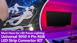 How to Extend LED Strip Lights amp Bend LED Lights around corners with RGB LED Strip Connector KIT [upl. by Temp]