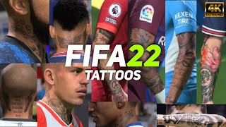 FIFA22 PLAYERS WITH TATTOOS ON NEXTGEN 💥🔥 [upl. by Jareb]