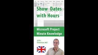 MS Project 2019 ● Date with Hours ● Minute Knowledge [upl. by Brunk]