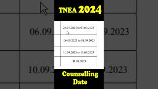 TNEA2024 counselling dateranklist updatecounselling eppoTNEA ranklistshorts [upl. by Melan]