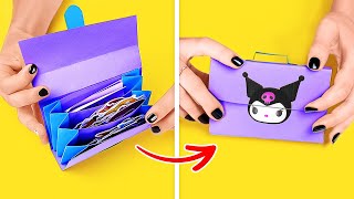 CUTE DIY PAPER WALLET 😍 CARDBOARD amp PAPER CRAFT IDEAS [upl. by Constancia]