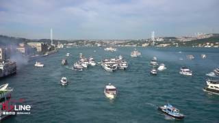 Fantastic Besiktas fans celebrating Turkish football championship İstanbul EuropeanAsian Amazing [upl. by Abih]