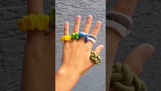 DIY Clay Rings 💍diy clayart craft clayrings claycraft shorts [upl. by Akiras898]