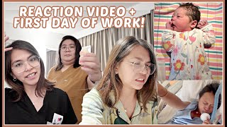 REACTION VIDEO SA BIRTH VLOG NI simplyrhaze  FIRST DAY SA WORK RichZigzVlogs [upl. by Atteloiv]