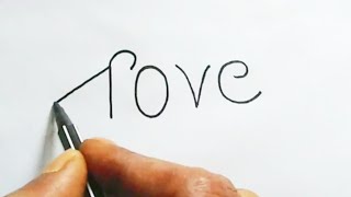 How To Turn Words Love into A Rat Easy  Rat Drawing Easy Step By Step For Beginners [upl. by Dupre]