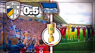 5 TORE Heimsieg 😏 Carl Zeiss Jena vs Hertha BSC STADION VLOG 🏟 DFB Pokal [upl. by Mauldon]