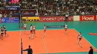 Russia vs Turquia Final European Championship 2003 volleyball [upl. by Eizzo321]