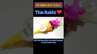 DIY Chocolate Bouquet  How to make Chocolate bookey at home DIY Rakhi Gift Idea shortsfeed Rakhi [upl. by Maida]