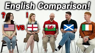 American Shocked by ENGLISH from England Scotland Ireland and Wales l Can You Understand [upl. by Ayekahs]