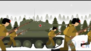 WINTER WAR  SOVIET CHARGE  USSR vs GERMAN Army  URA Charge  StickNodes Animation [upl. by Aicnatsnoc]