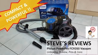 Philips PowerPro Compact FC935061 Bagless vacuum cleaner with PowerCyclone 5 Review [upl. by Damicke]