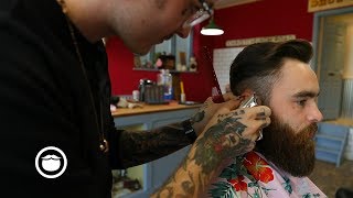 Unbelievable Style Barbershop Beard Trim amp Haircut [upl. by Oinigih]