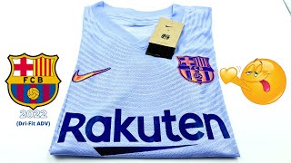 Barcelona jersey AWAY kit 2122 DriFit ADV Unboxing amp Review  ASMR [upl. by Iveson336]