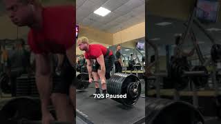 705 Paused DeadliftGreat Reaction [upl. by Toomin957]