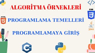 Algoritma Dersleri10  Programlama Temelleri  Programlamaya Giriş  Algoritma Örnekleri [upl. by Knuth]