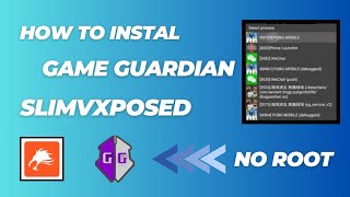 How To Install And Use Game Guardian For SlimVXposed  No Root  Any Android  Arx Dark [upl. by Sharai755]