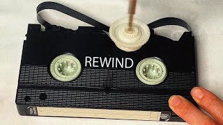 Retro DIY  Rewind VHS tape without a VCR Speed x100 [upl. by Nevanod]