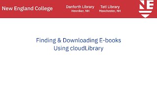 Finding amp Downloading Ebooks Using cloudLibrary [upl. by Refannej]