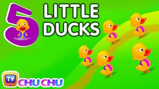 Five Little Ducks Nursery Rhyme With Lyrics  Cartoon Animation Rhymes amp Songs for Children [upl. by Tommi573]