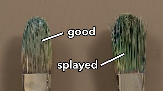 easy way to take care of oil paintbrushes [upl. by Nylidam160]