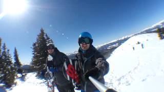 Galaxy s3 with Opteka fisheye Neewer wide angle lenses Snowboarding Keystone and Breckenridge [upl. by Niwrad]