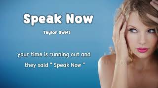 Taylor Swift  Speak Now Lyrics l Song lyrics [upl. by Scoville839]