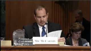 Director John McCarthy testifies before US Senate Finance Committee [upl. by Anale]