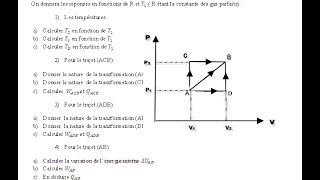 Exercice thermodynamique s1 تمرين جد مهم diagramme de clapeyron partie6 [upl. by Nyrhtakyram]