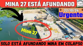 Afundamento no solo faz BRASKEM interromper preenchimento da mina 27  no Mutange  Maceió Alagoas [upl. by Macfadyn]