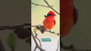 BURUNG JANTAN VERMILION RED FLYCATCHER birds burung animals short shots trending shortvideo [upl. by Bond]