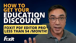 How to Get Your Foxit Education Discount  Foxit PDF Editor Suite Pro for Less Than 4 a Month [upl. by Eilerua]