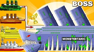 MEGA BOSS MONSTERTANIC vs MEGA TANK  Cartoons about tankNina tank cartoon [upl. by Nabetse]