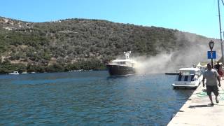 Fire on Yacht 640 Maine  Sivota Greece [upl. by Aicina]