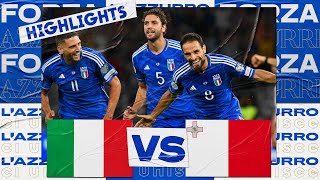 Highlights ItaliaMalta 40  Qualificazioni EURO 2024 [upl. by Eemak]