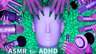 ASMR for ADHD 💚Changing Triggers Every Few Seconds😴 Scratching  Tapping  Massage amp More No Talking [upl. by Kessler]