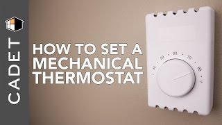 How to set a knobstyle thermostat  Cadet Heat [upl. by Ingalls156]