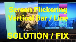 Macbook Pro Flickering Lines On Screen  Vertical Bar Lines  LSD Screen Glitches FIX SOLUTION 2023 [upl. by Yelrihs]